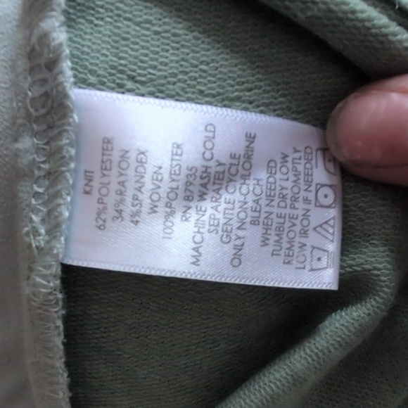 LOGO Lounge Swiss Dot Open Front Cardigan in Lagenlook Green - Women's XL - Picture 6 of 8